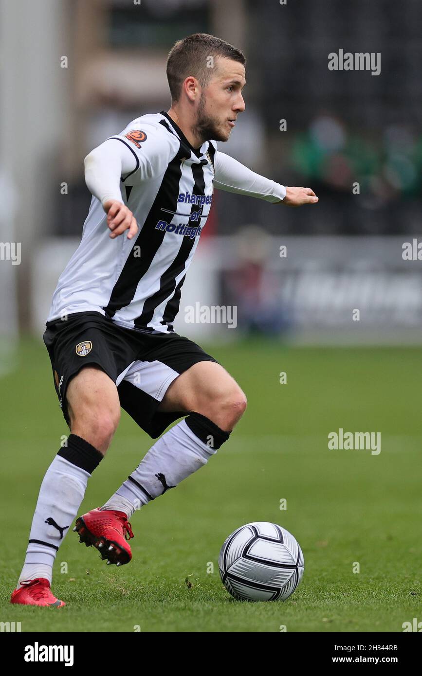 Notts County vs Stockport County 23/10/21.Frank Vincent of Notts County. Stockfoto