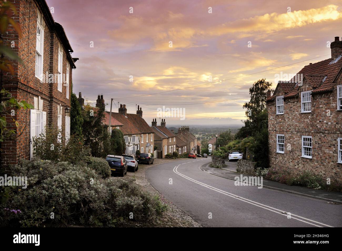 West Way im North Yorkshire Village von Crayke York Stockfoto West Way im North Yorkshire Village von Crayke York Stockfoto