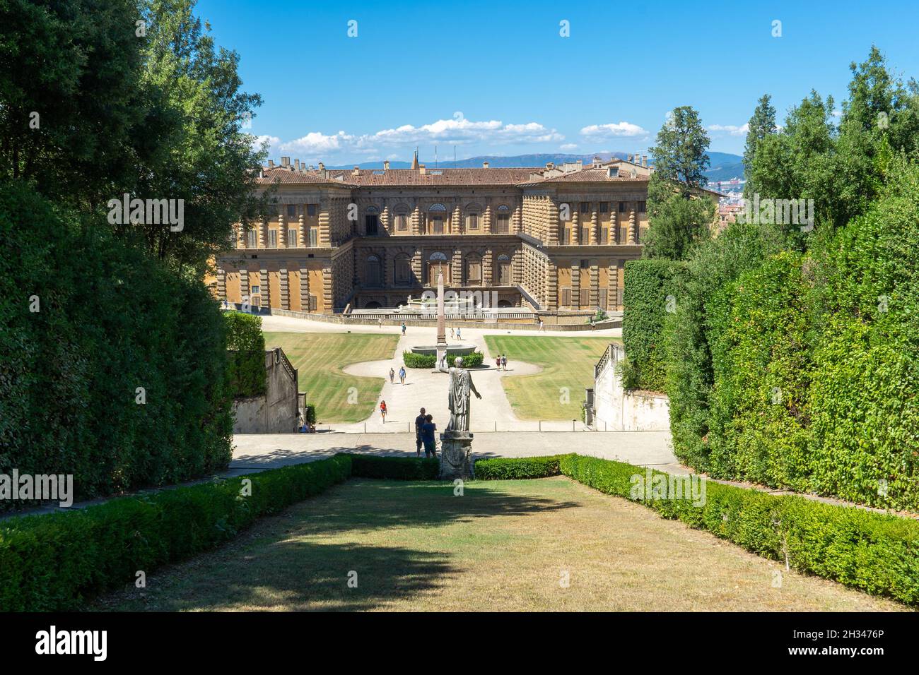 Spaziergang durch die Kunst von Florenz: Palazzo Pitti Boboli Gärten Stockfoto