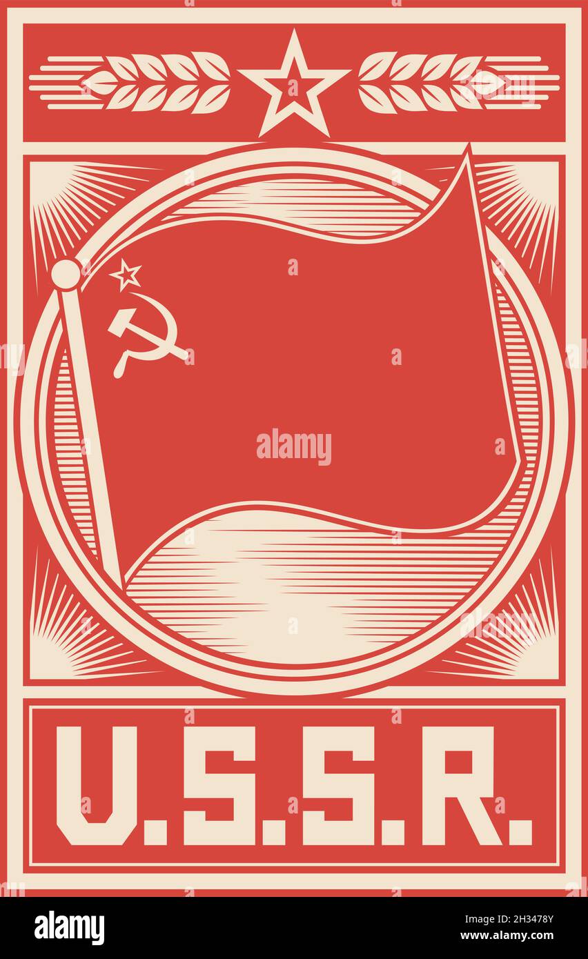 USSR Poster Vektorgrafik Stock Vektor