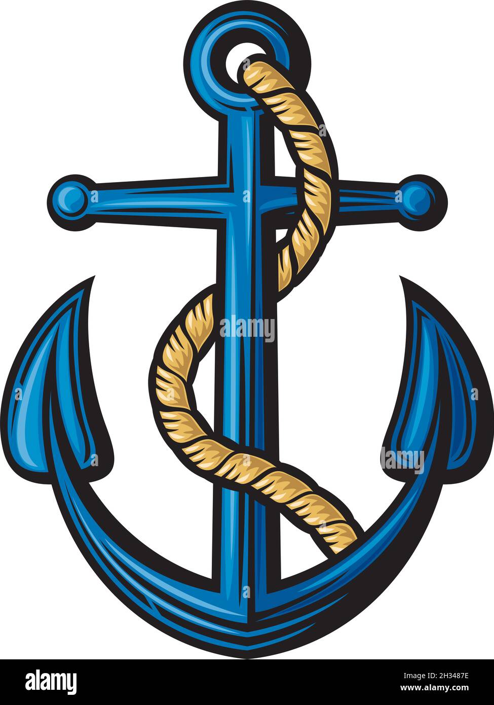 Anker-Vektor-illustration Stock Vektor