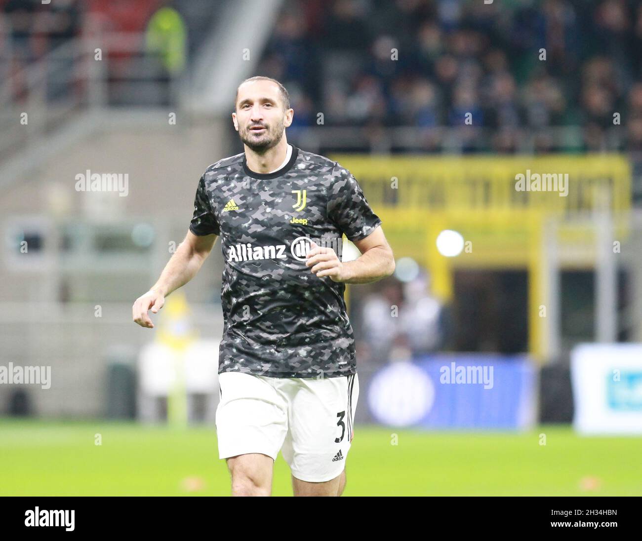 MAILAND ITALIEN- Oktober 24 Stadio G Meazza Giorgio Chiellini während der Serie Ein Vorspiel zwischen FC Inter und FC Juventus im Stadio G. Meazza am 24. Oktober 2021 in Mailand, Italien. Stockfoto