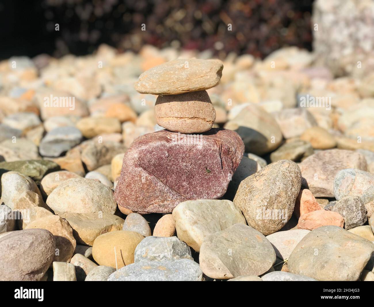 Stacked Rocks mit vielen Steinen Stockfoto