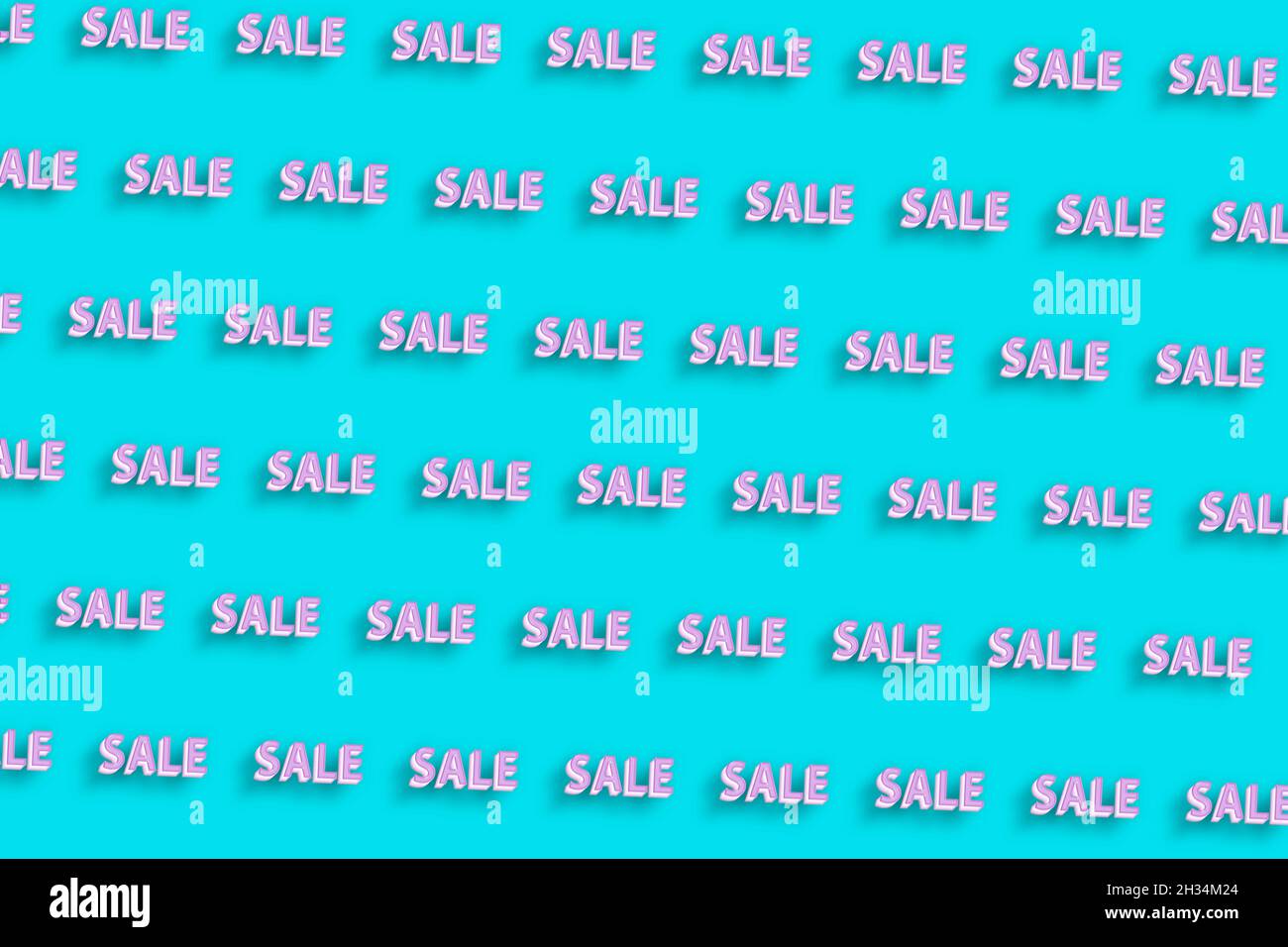 Verkauf Banner, Verkauf Text, Saison Verkauf, Türkis blau minimalistischen Hintergrund Stockfoto
