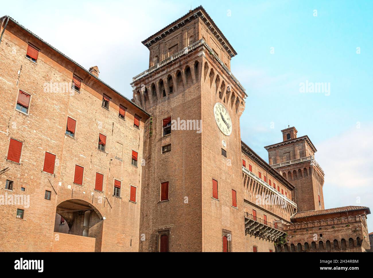 Castello Estense, Ferrara, Emilia-Romagna, Italien Stockfoto