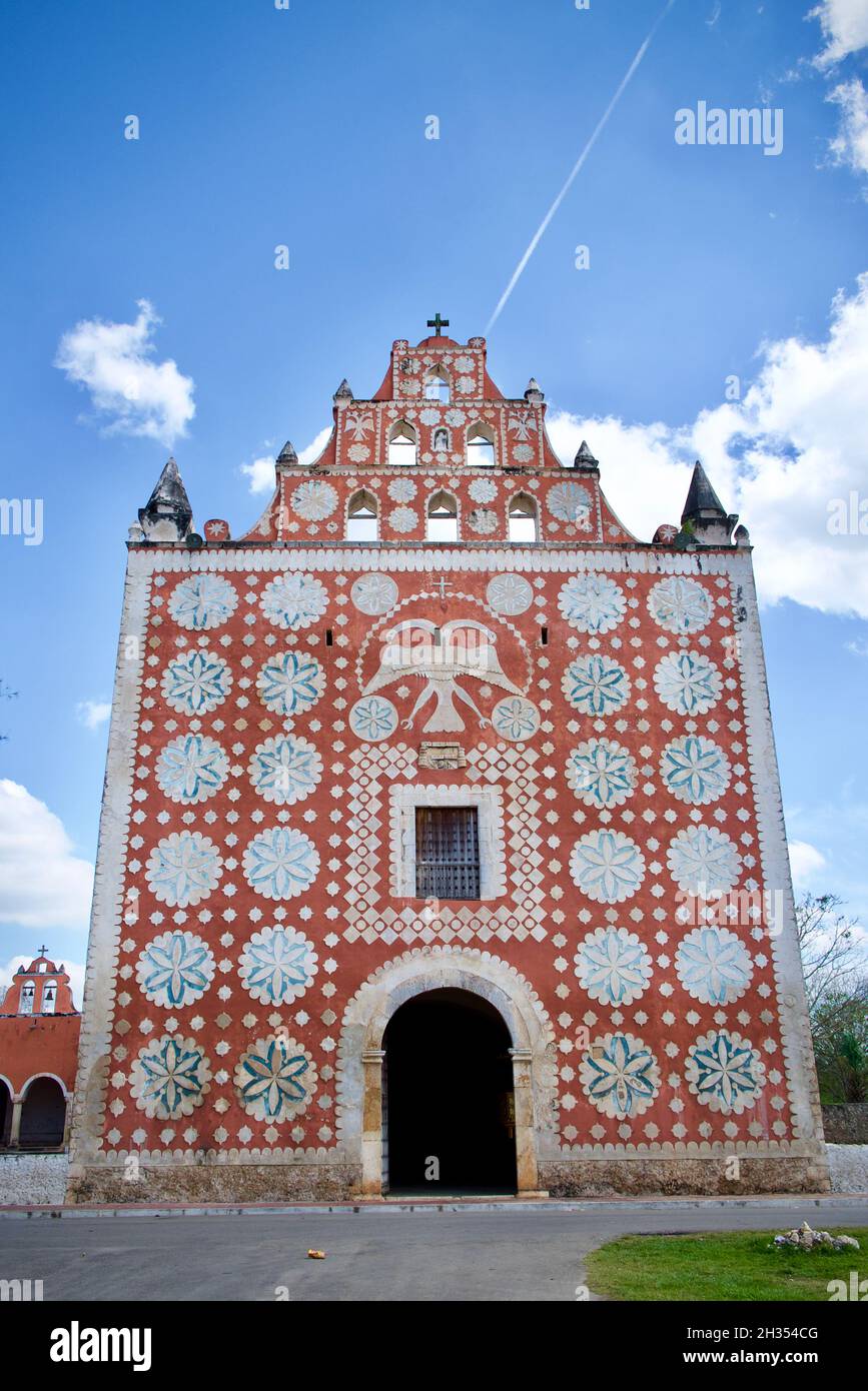 Iglesia de Santo Domingo (Klosterkirche), Uayma, Bundesstaat Yucatan, Mexiko Stockfoto