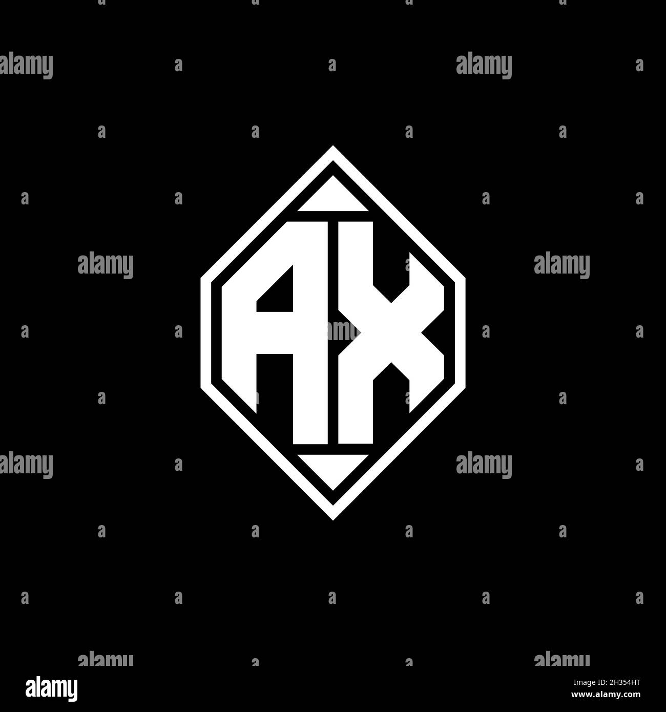 AW Monogram Logo-Buchstabe mit Gemoteric Linie abgerundeten Form Stil Design auf isoliertem Hintergrund, geschilderter Buchstabe Monogramm Stock Vektor