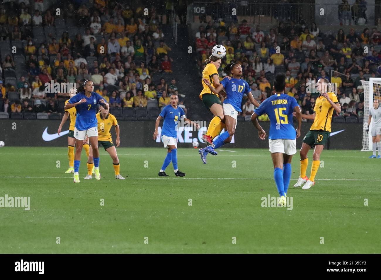 Matildas gegen Brasilien Stockfoto