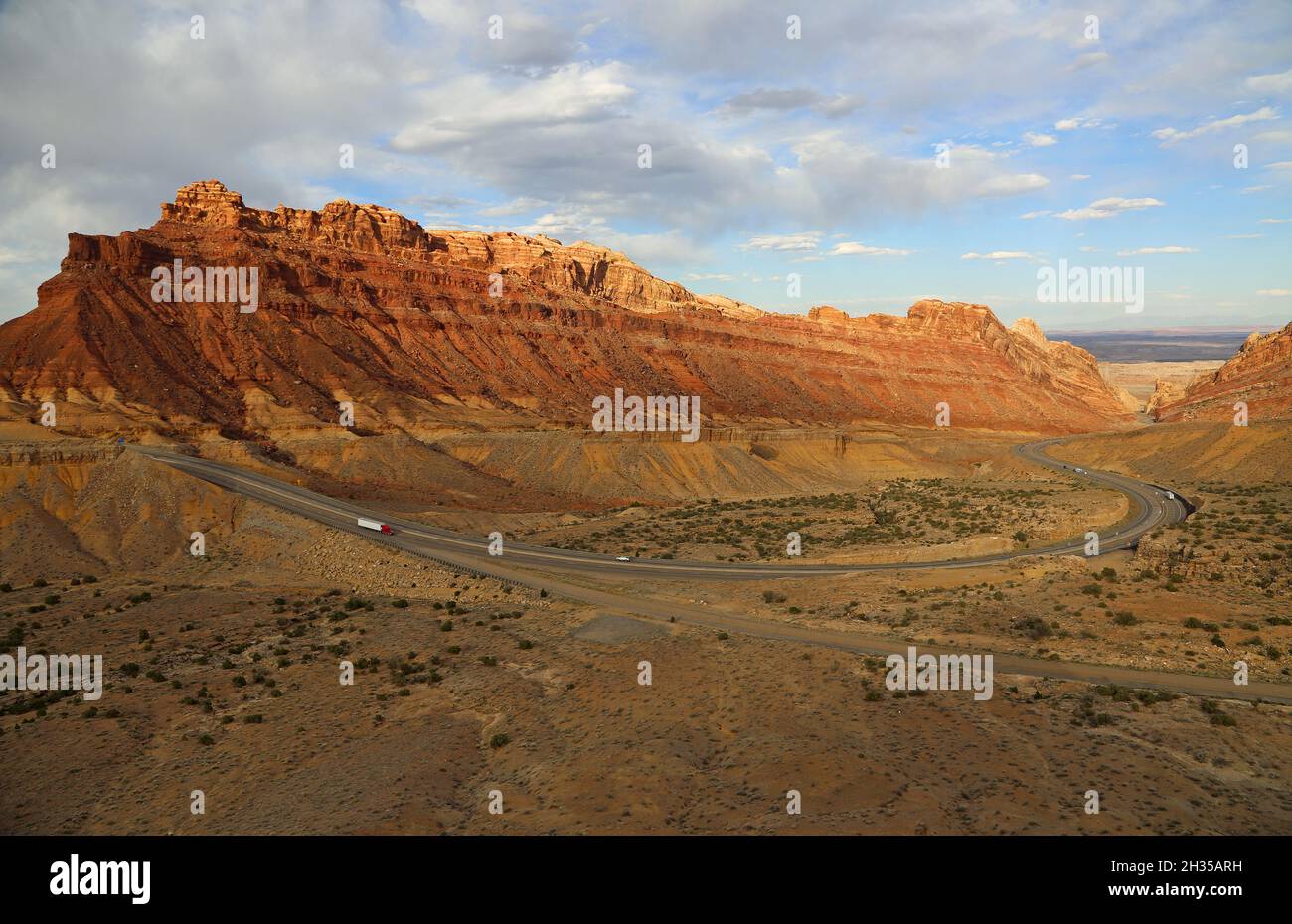 Red Cliffs of Spotted Wolf Canyon, San Rafael Swell, Utah Stockfoto