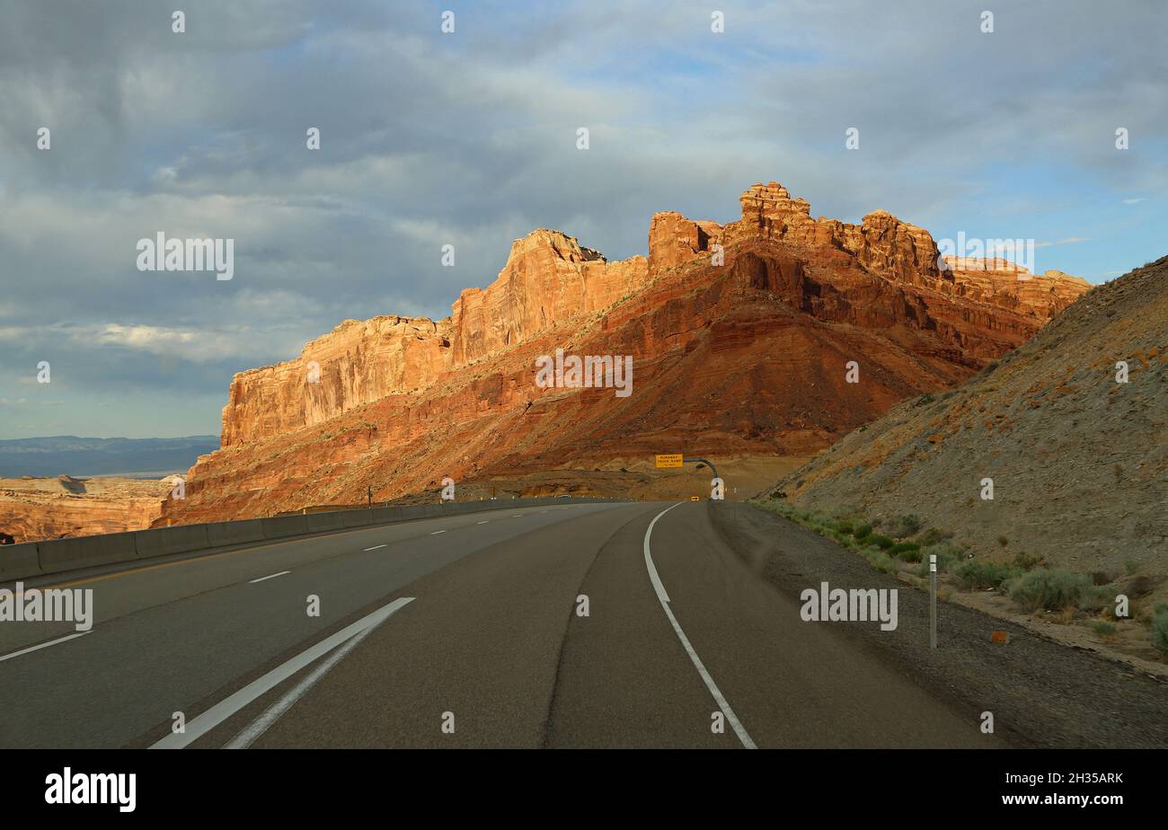 Black Dragon Cliffs, San Rafael Swell, Utah Stockfoto
