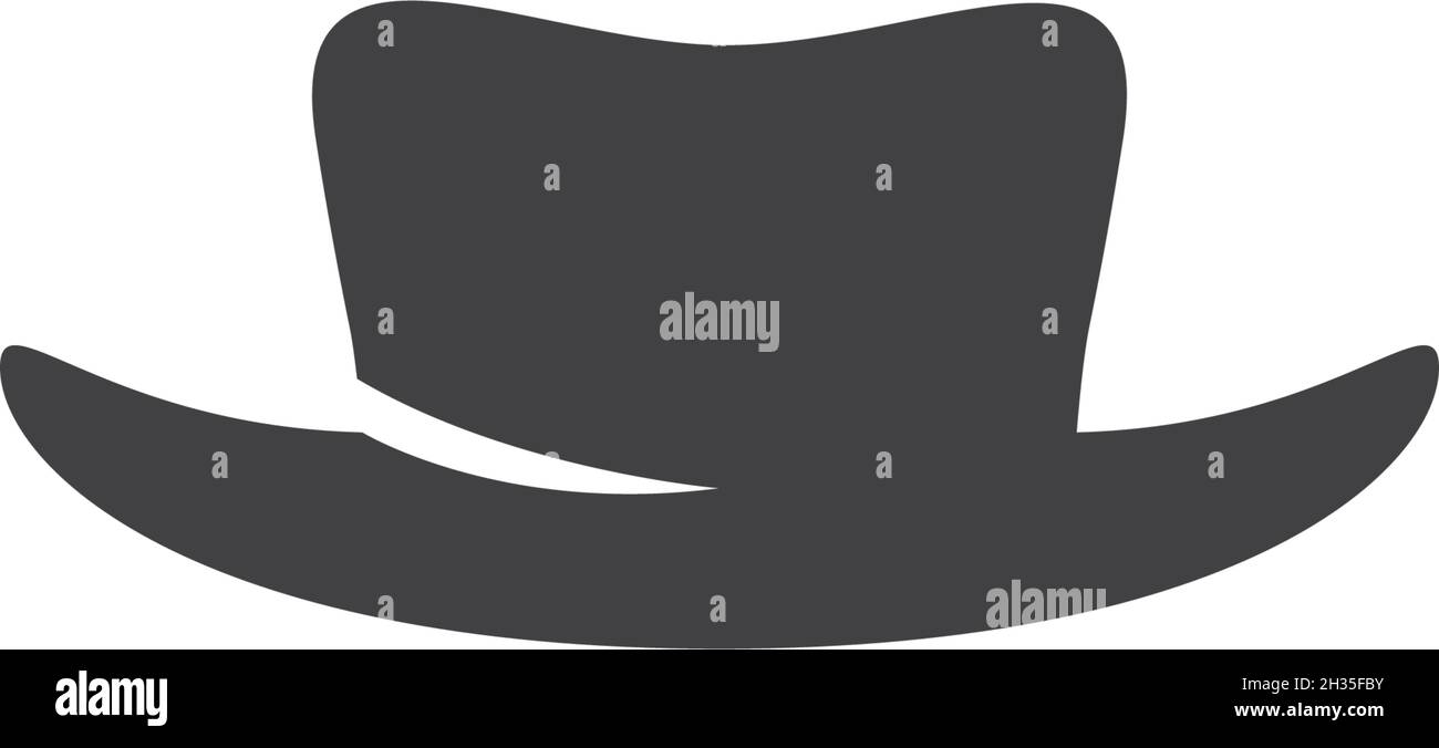 Gentleman hat Icon Vektor Vorlage Stock Vektor
