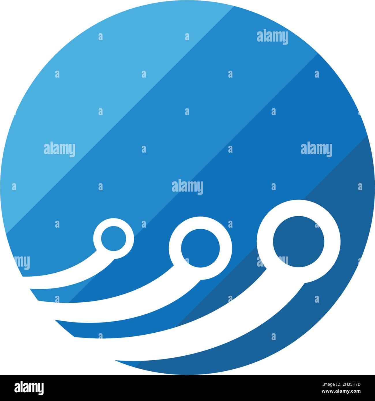 Vektorvorlage für das Logo der Schaltungstechnik Stock Vektor
