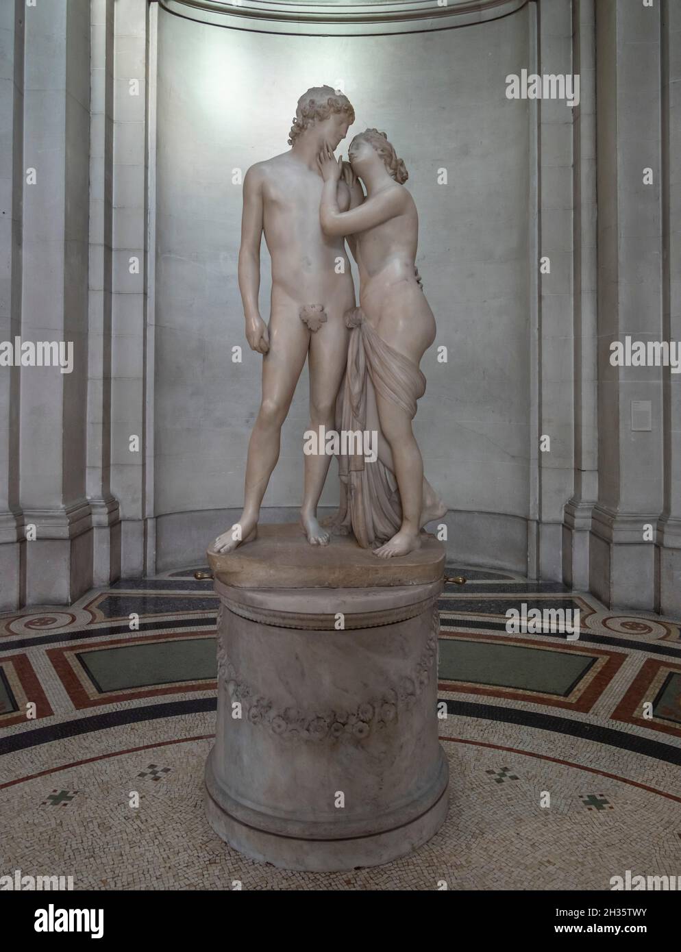 Venus und Adonis, von Antonio Canova, weißer Marmor, 1794, Kunst- und Geschichtsmuseum, Genf, Schweiz Stockfoto