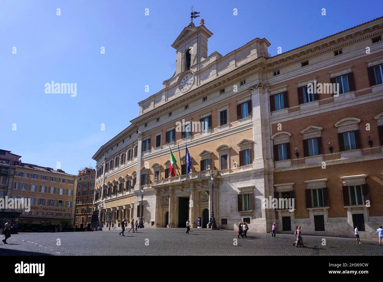 Stadtbild, Palast von Montecitorio Sitz der Abgeordnetenkammer, Rom, Latium, Italien, Europa Stockfoto