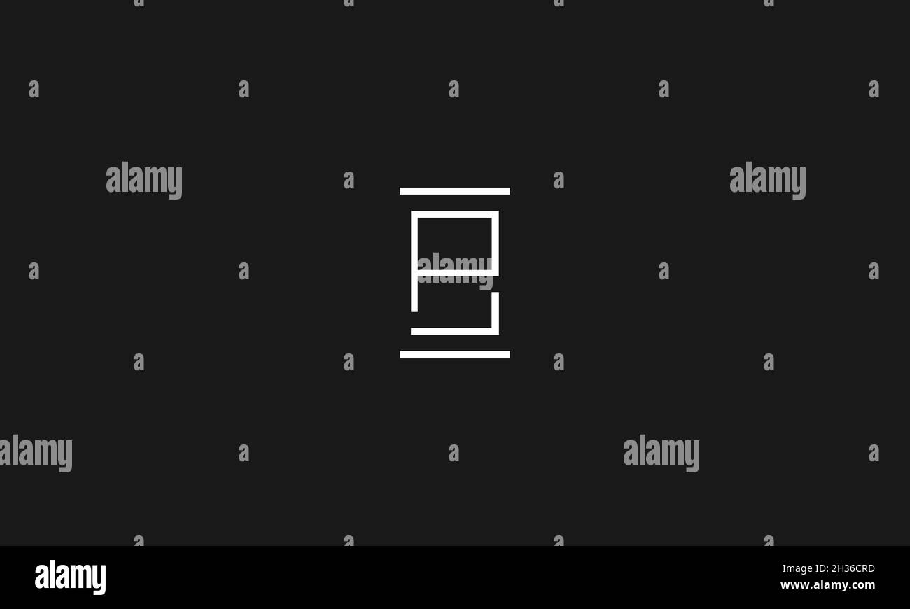 BUCHSTABEN PB-LOGO-DESIGN MIT NEGATIVEM PLATZEFFEKT FÜR DIE ILLUSTRATION Stock Vektor