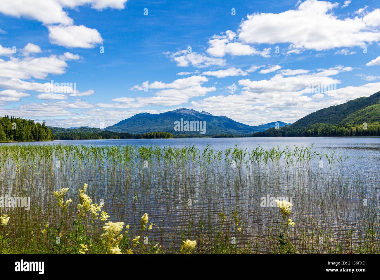 Landschaften am See Tagasuk. Mount Kizya. Region Krasnojarsk, Russland Stockfoto