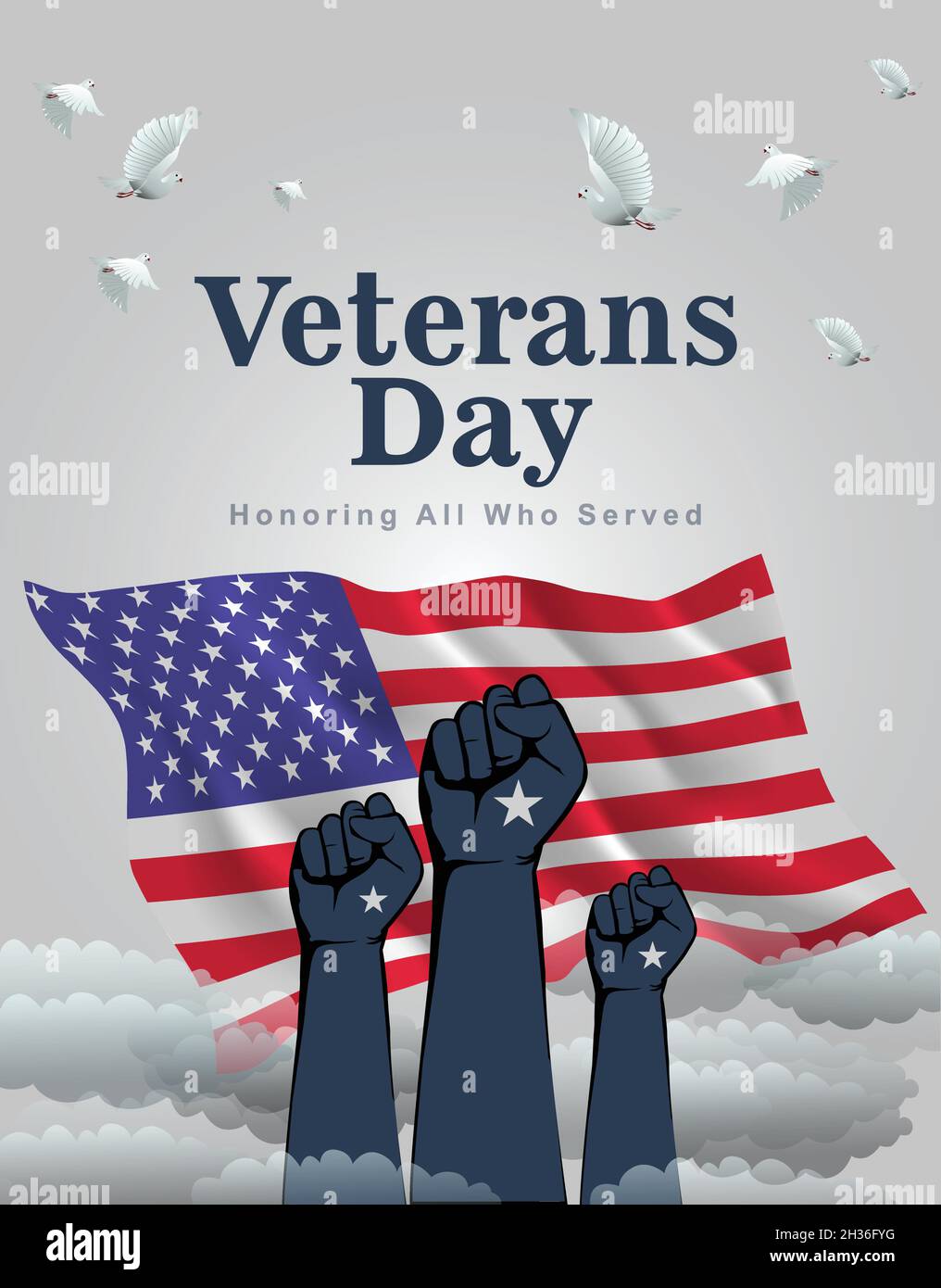 Happy Veterans Tag Amerika Grüße. vektor Illustration Design Stock Vektor
