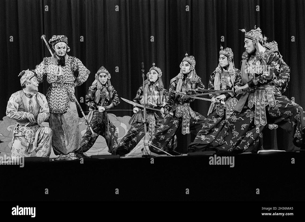 PEKING OPERA kombiniert Musik-Pantomime-Tanz und Gesangsdarbietung Stockfoto