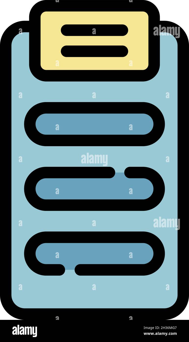 Symbol für eine Luftmatratze. Kontur einluftmatratze Vektor Symbol Farbe flach isoliert Stock Vektor