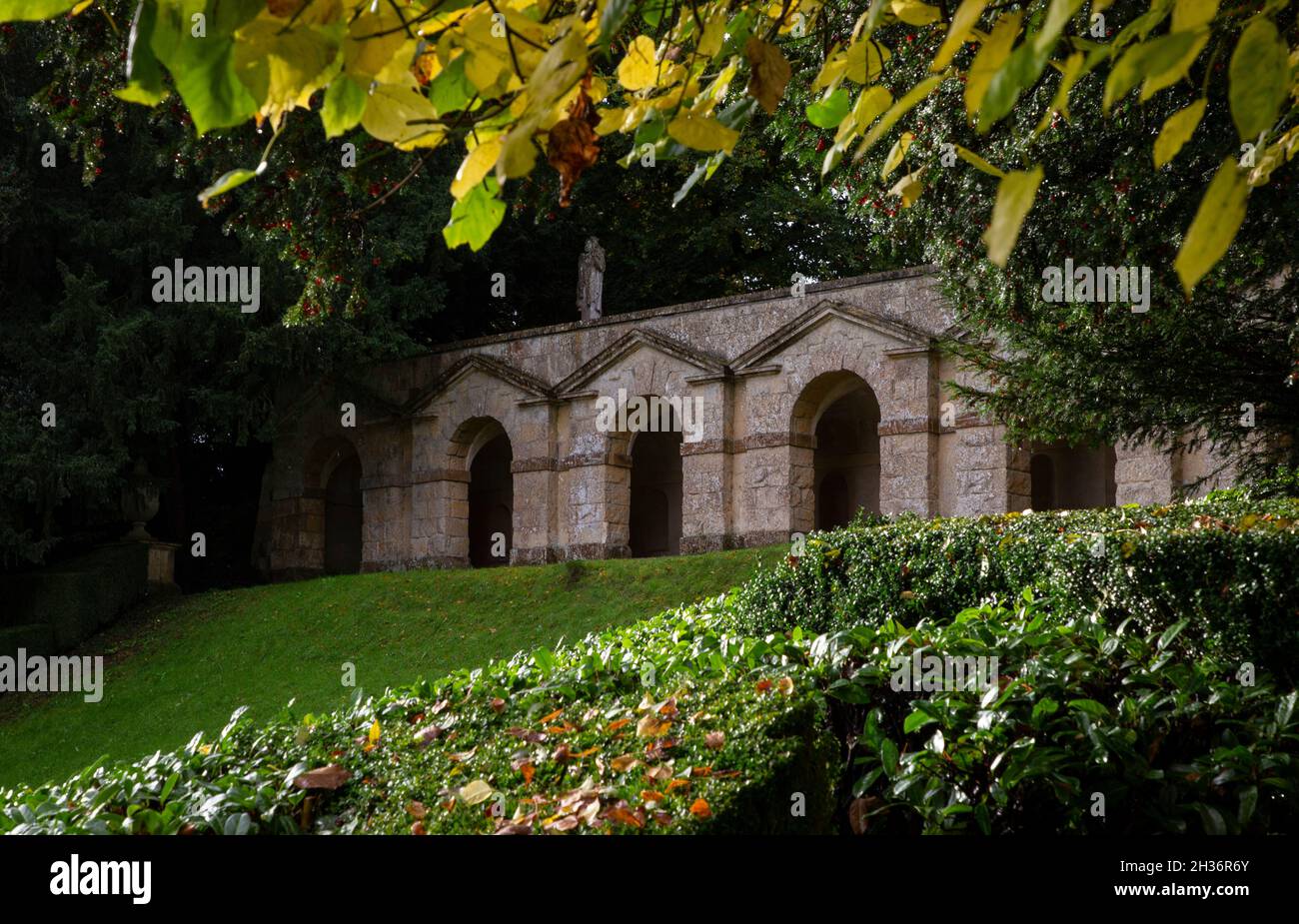 Praeneste Terrace im Rousham House, Oxfordshire, England Stockfoto