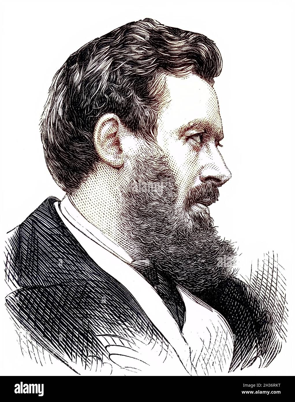 Walter Bagehot, 3. Februar 1826 - 24. März 1877, war ein britischer Journalist, Geschäftsmann und Essayist, der über Regierung, Wirtschaft und Literatur schrieb / Walter Bagehot, 3. Februar 1826 - 24. Maerz 1877, war ein britischer Journalist, Schachtsmann und Essayist, der ueber Regierung, Wirtschaft und Literatur schrieb, Historisch, historical, digital verbesserte Reproduktion eines Originals aus dem 19. Jahrhundert / digitale Reproduktion einer Originalvorlage aus dem 19ten Jahrhundert. Jahrhundert, koloriert, koloriert, koloriert, handkoloriert, Handkolorierung, handfarbig, farbig Stockfoto