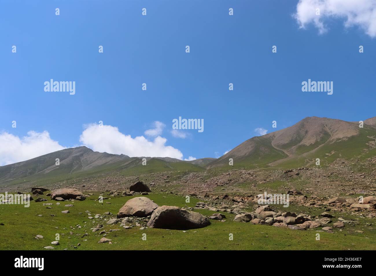 Schöne Berglandschaft in Jammu, Kaschmir, Indien Stockfoto