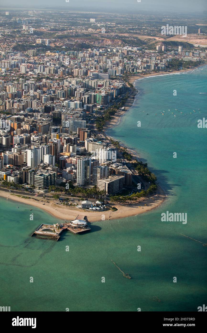 Luftaufnahme der Strände in Maceio, Alagoas, Nordost-Region von Brasilien Stockfoto