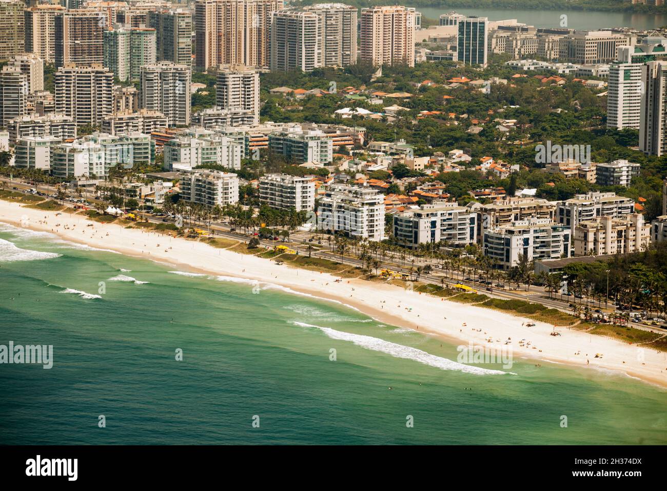 Luftaufnahme der Strände in Rio de Janeiro, südöstliche Region Brasiliens Stockfoto