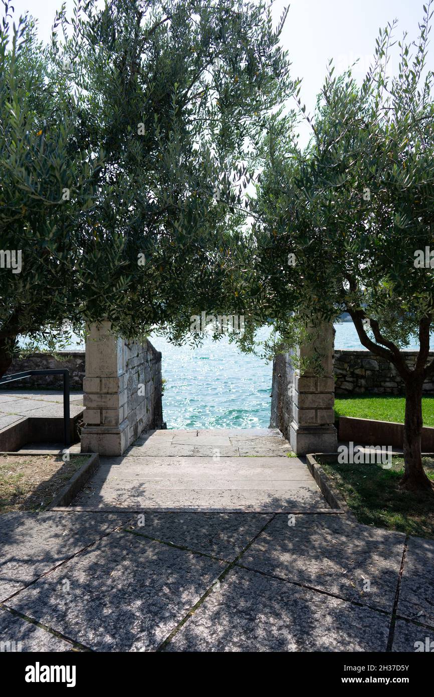 Schöne Aufnahme von Salo am Gardasee Stockfoto