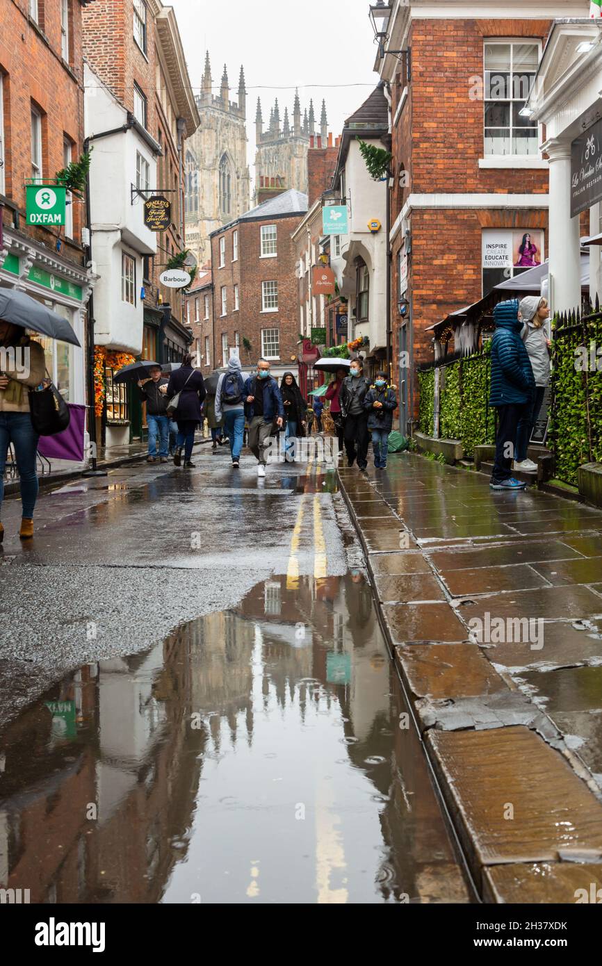 Straße in York, Winter Stockfoto