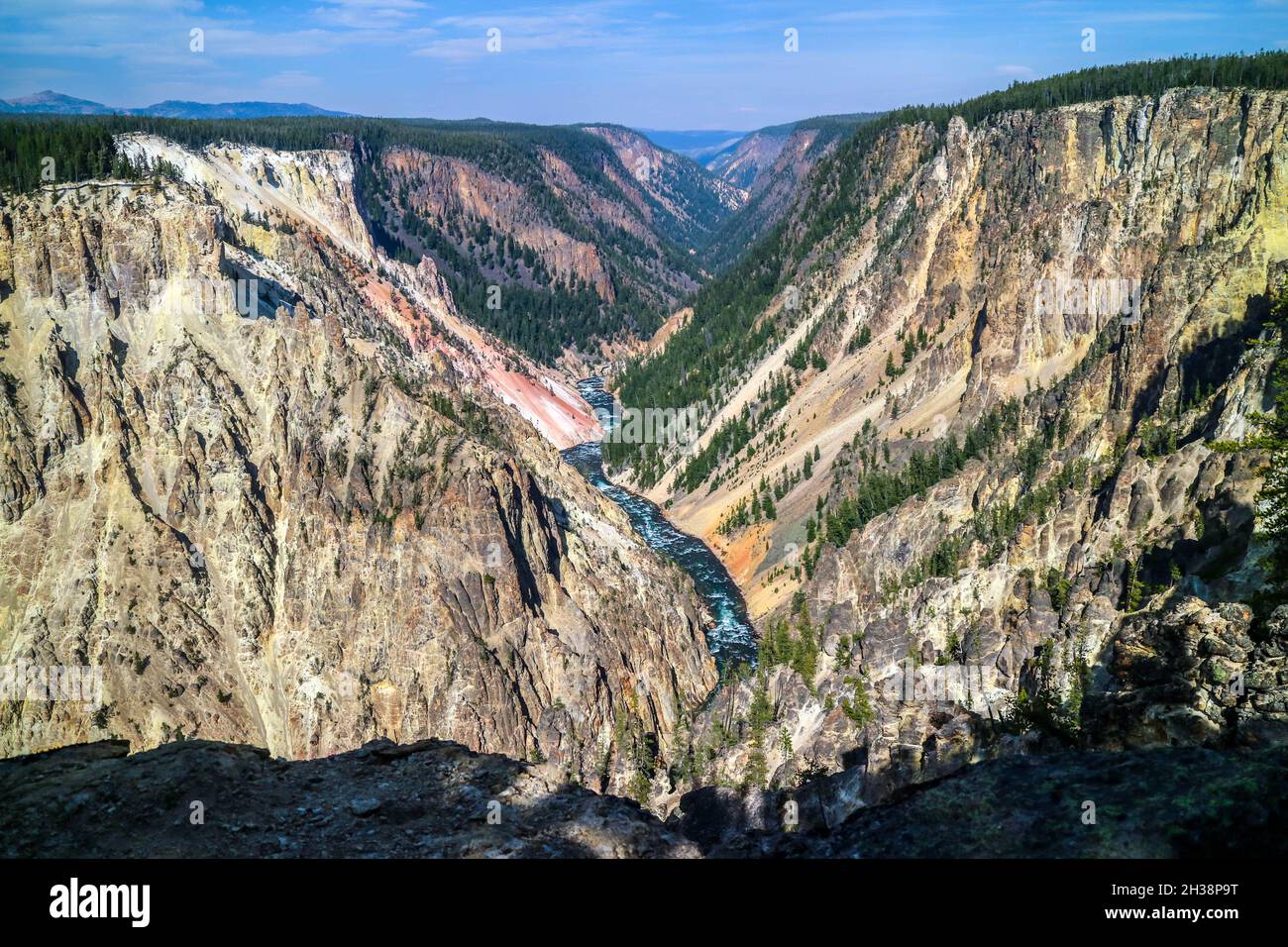 Der berühmte Grand Canyon im Yellowstone in Wyoming Stockfoto