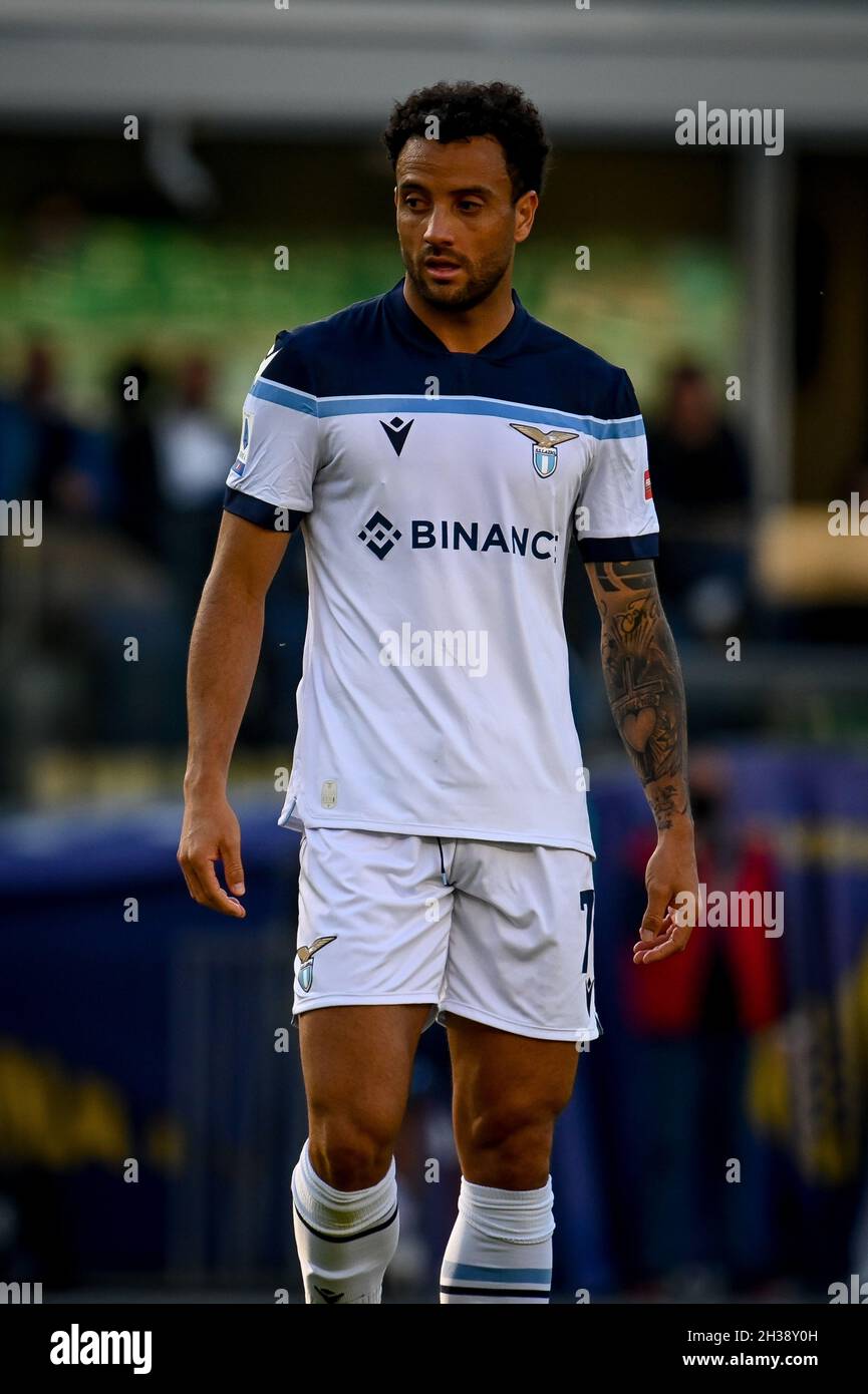 Verona, Italien. Okt. 2021. Das Porträt von FC. Anderson (Lazio) während des Spiels Hellas Verona FC gegen SS Lazio, italienische Fußballserie A in Verona, Italien, Oktober 24 2021 Quelle: Independent Photo Agency/Alamy Live News Stockfoto