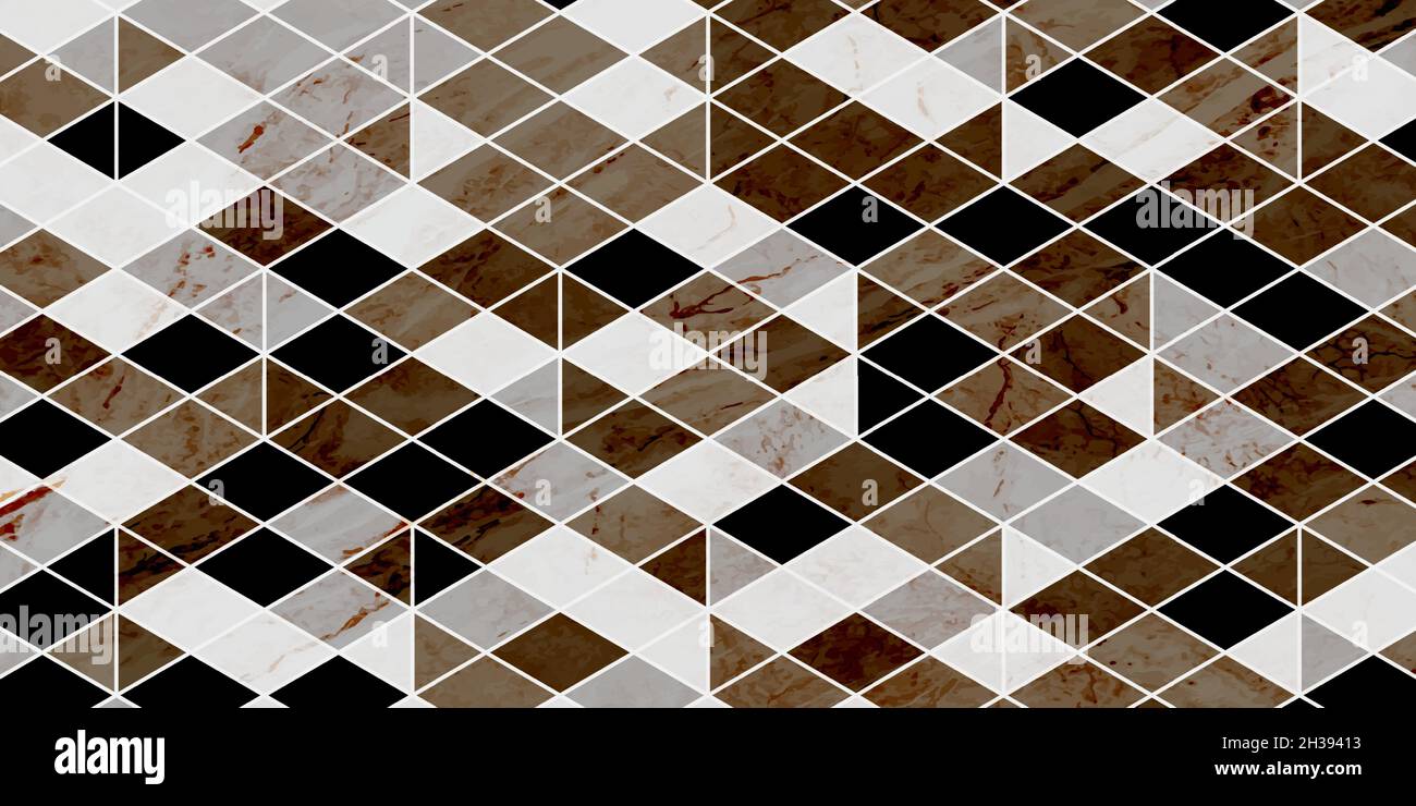 Abstraktes geometrisches Muster polygonale Form dunklen Hintergrund Luxus mit Marmor-Textur Stock Vektor