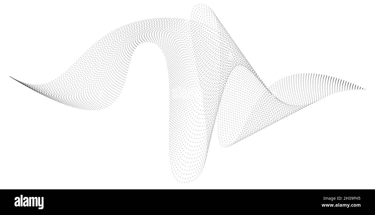 Gewellte abstrakte Streifen. Gekrümmte Linienvektorelemente für das Musikdesign. Digitaler Sound-Equalizer. Stock Vektor