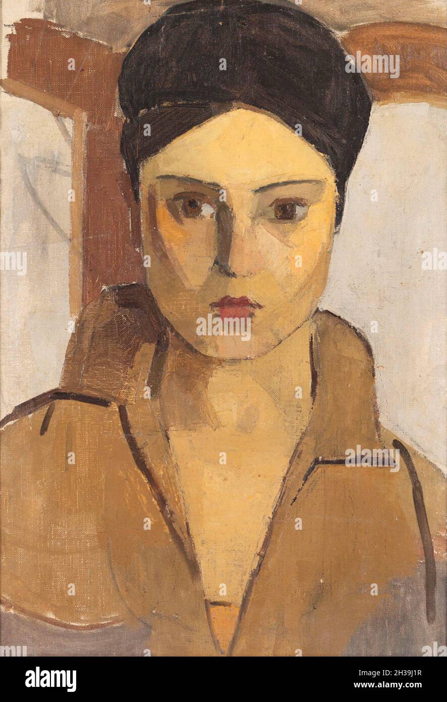 Self Portrait - Hale Asaf, ursprünglich Salih war ein türkischer Maler georgischer und tscherkessischer Abstammung - 1920er Jahre Stockfoto