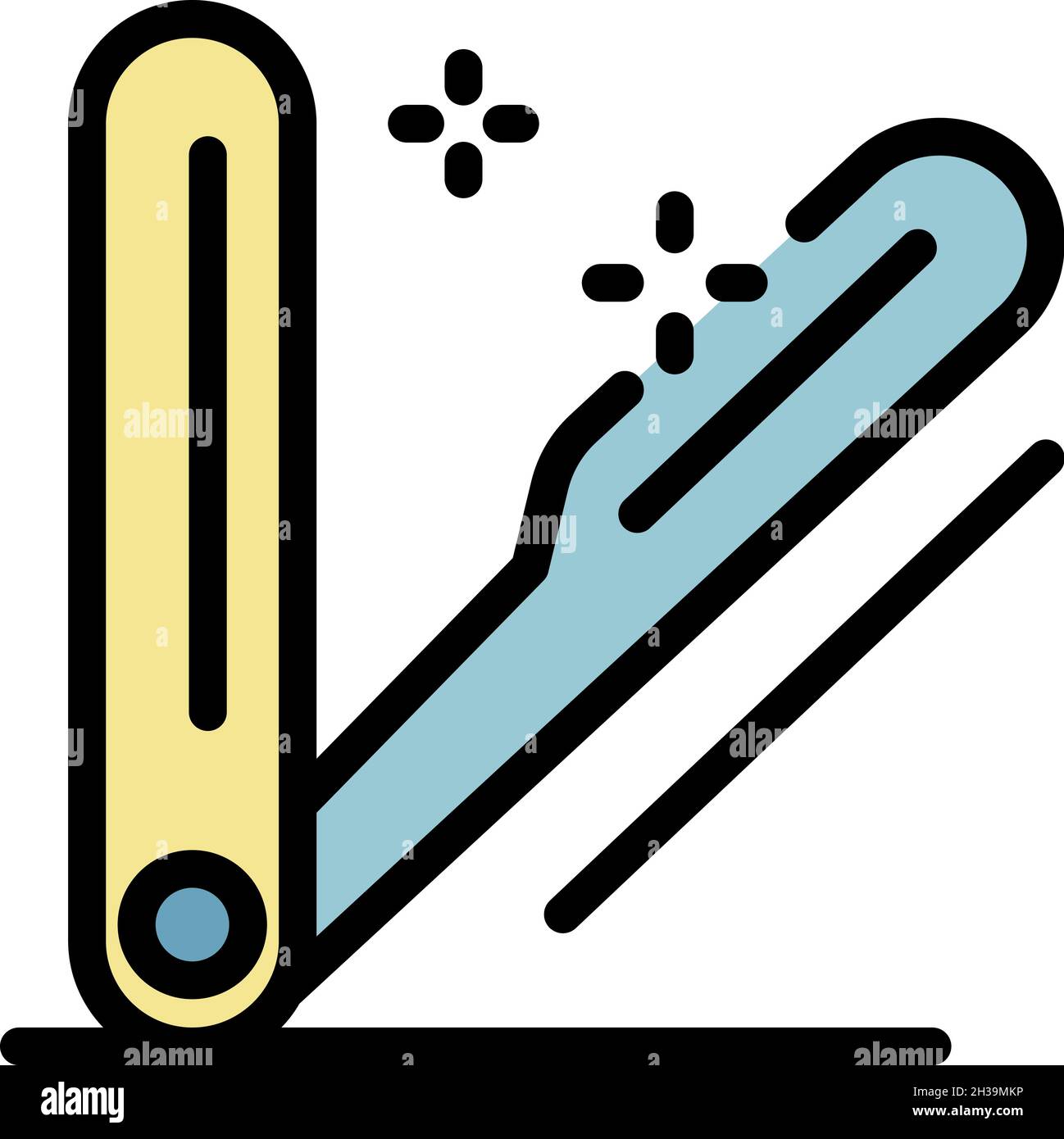 Altes Rasiermesser-Symbol. Umriss alten Rasiermesser Vektor Symbol Farbe flach isoliert Stock Vektor