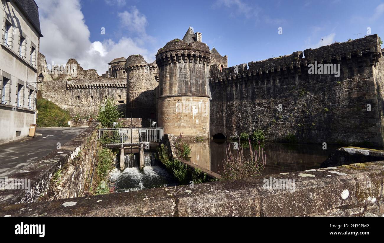 Frankreich, Fougeres. Die Burg, die im 11. Jahrhundert erbaut wurde