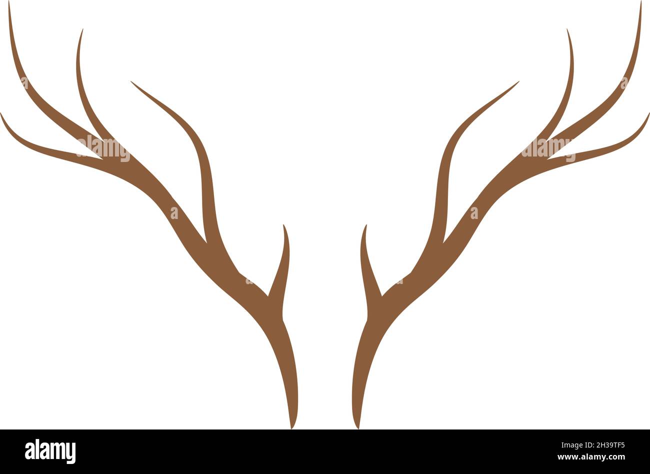 Deer Antler Abbildung: Logo vektor Vorlage Stock Vektor