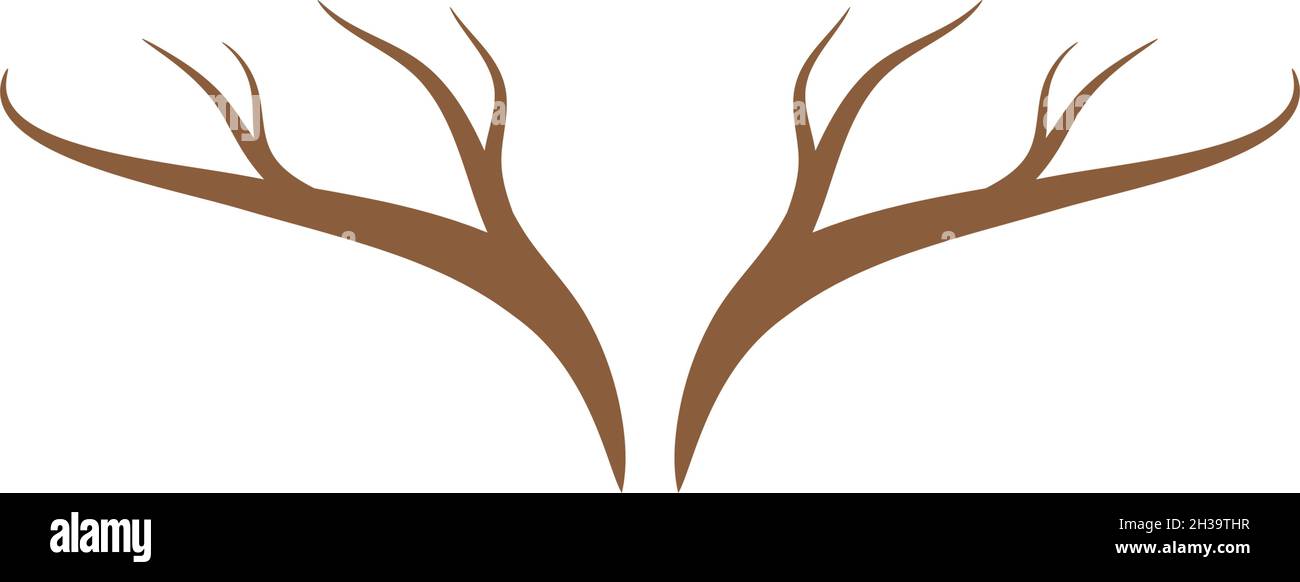 Deer Antler Abbildung: Logo vektor Vorlage Stock Vektor