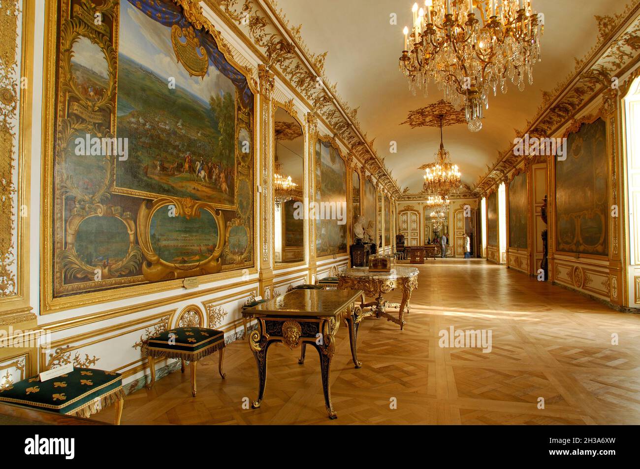 FRANKREICH. OISE (60) CHATEAU DE CHANTILLY. DIE WIEDERERÖFFNUNG DER HALLE DER SCHLACHTEN Stockfoto