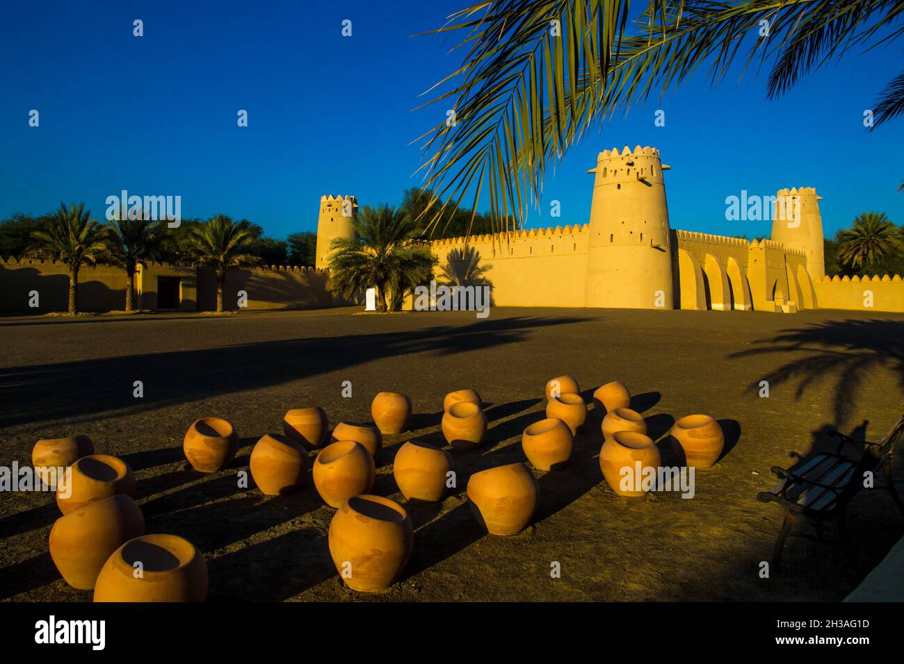 VEREINIGTE ARABISCHE EMIRATE, ABU DHABI, AL AIN, FORT AL JAHILI VON DER UNESCO ZUM WELTKULTURERBE ERKLÄRT Stockfoto