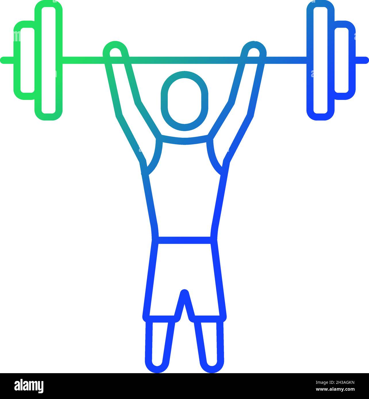 Symbol für lineare Vektorgradienten von Sportlern mit kurzer Statur Stock Vektor