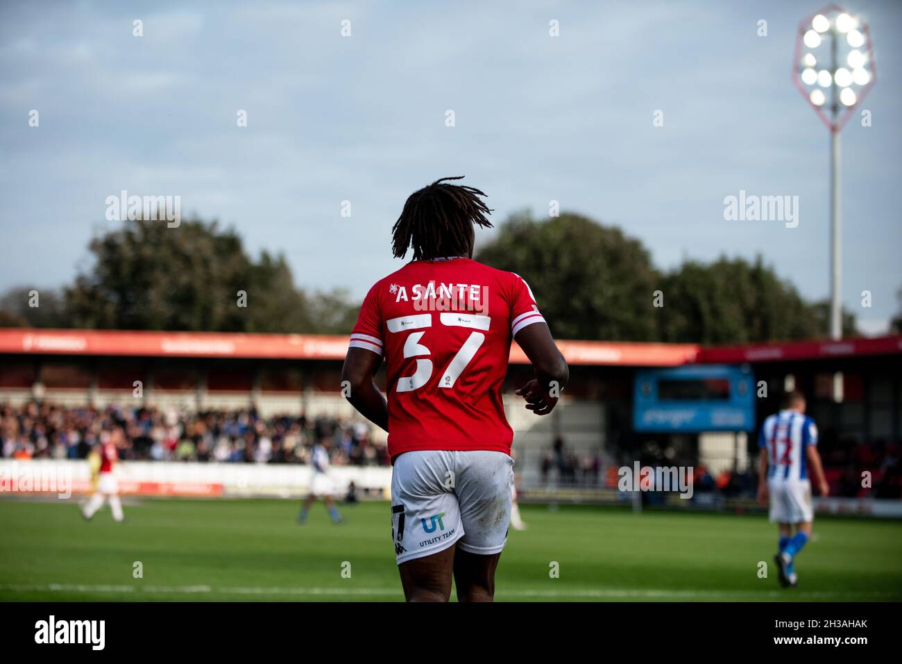 Salford City 2-0 Hartlepool United. Das Peninsula Stadium, Moor Lane, Salford. Stockfoto