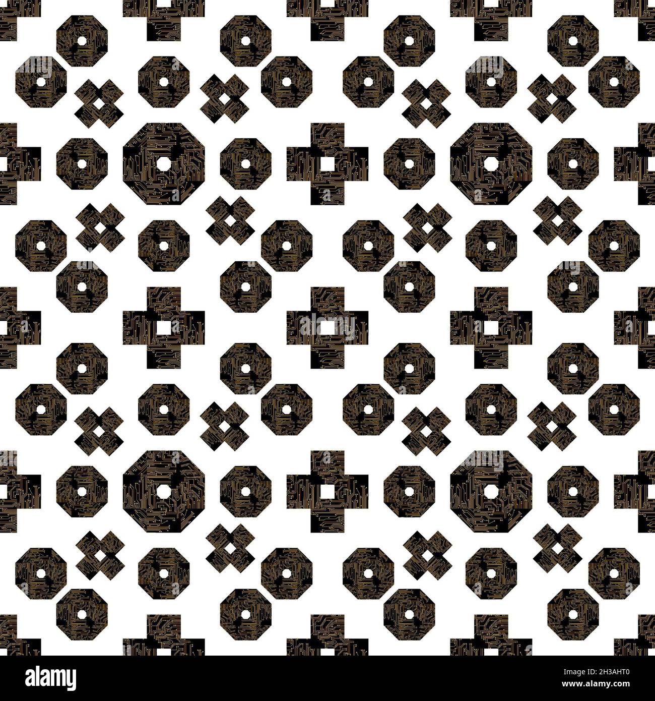 Eine nahtlose Illustration von ornamentalen Tapeten Stockfoto