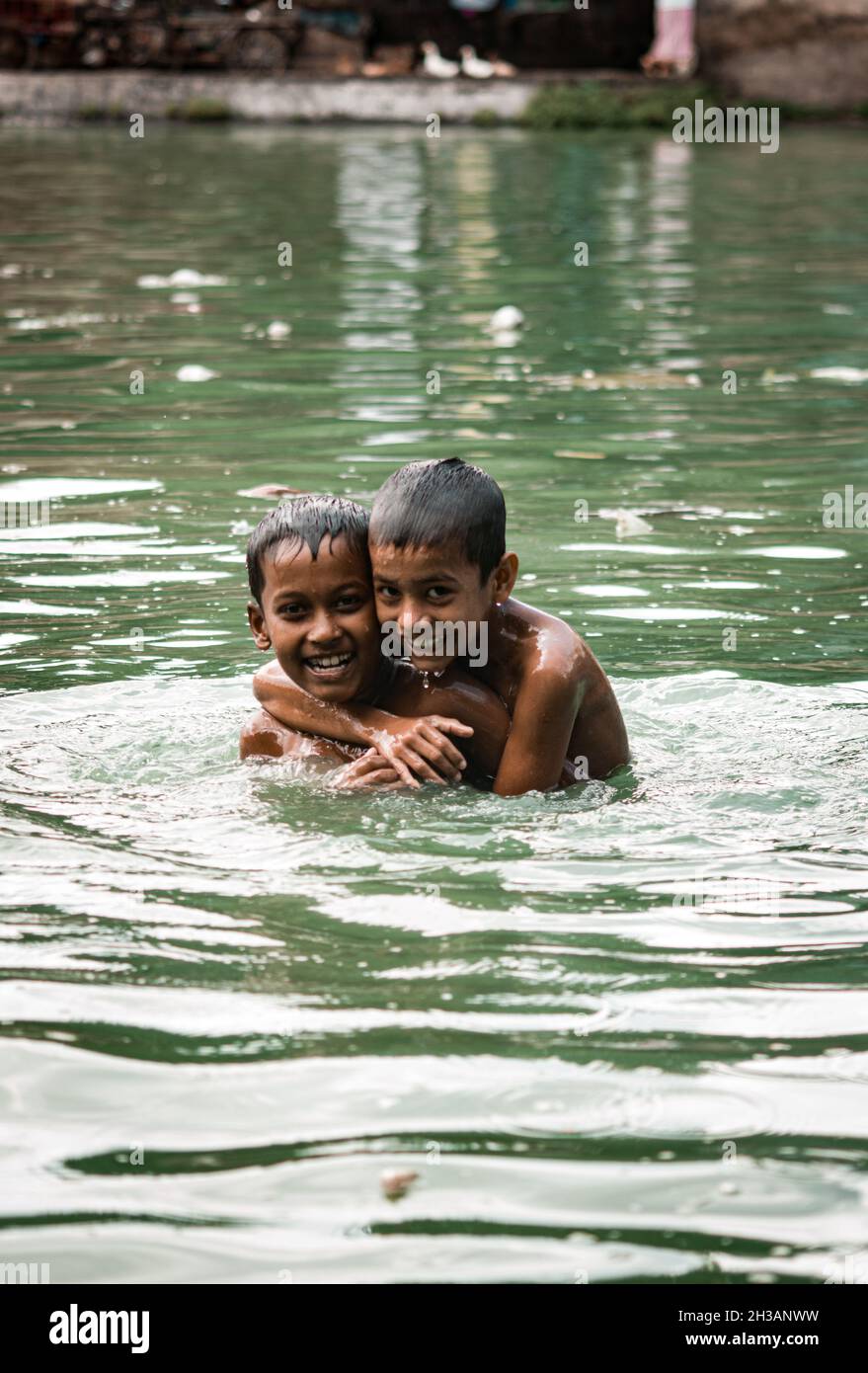 Straßenbild Bangladeshi, Straßenfotografie in Bangladesch Stockfoto