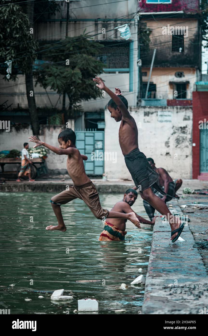 Straßenbild Bangladeshi, Straßenfotografie in Bangladesh Chittagong Stockfoto