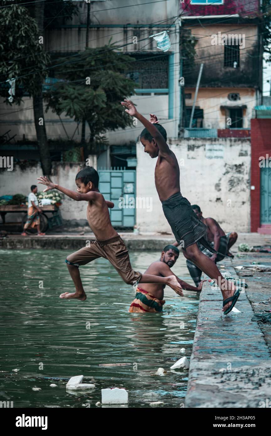 Straßenbild Bangladeshi, Straßenfotografie in Bangladesh Chittagong Stockfoto