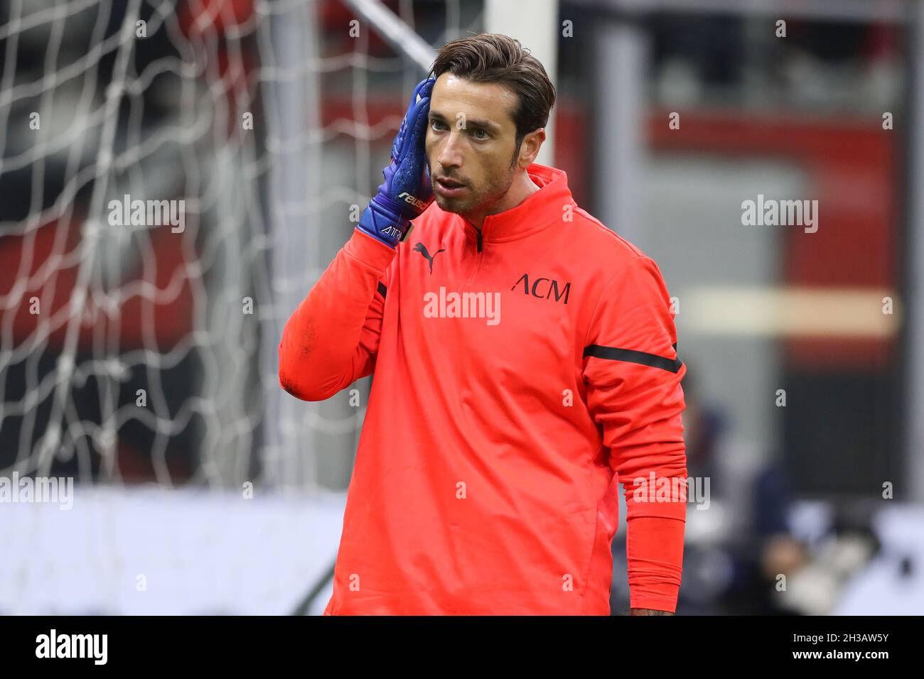 Mailand, Italien, 26. Oktober 2021. AC Mailand Neuzugang, reagiert