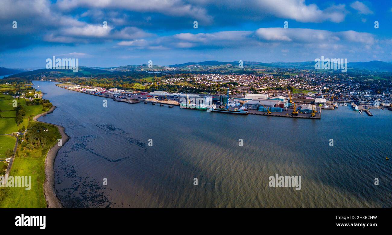 Warrenpoint Stadt und Hafen am Carlingford lough, Newry, County Down, Nordirland Stockfoto