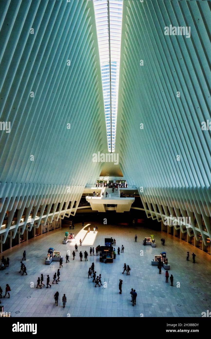 Oculus-Gebäude am World Trade Center PATH-Bahnhof in New York City Stockfoto